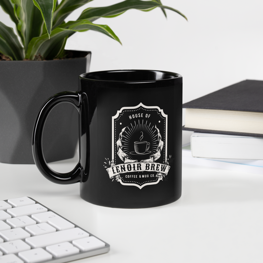 Black Fancy Lenoir Brew Coffee & Mug Co. Mug